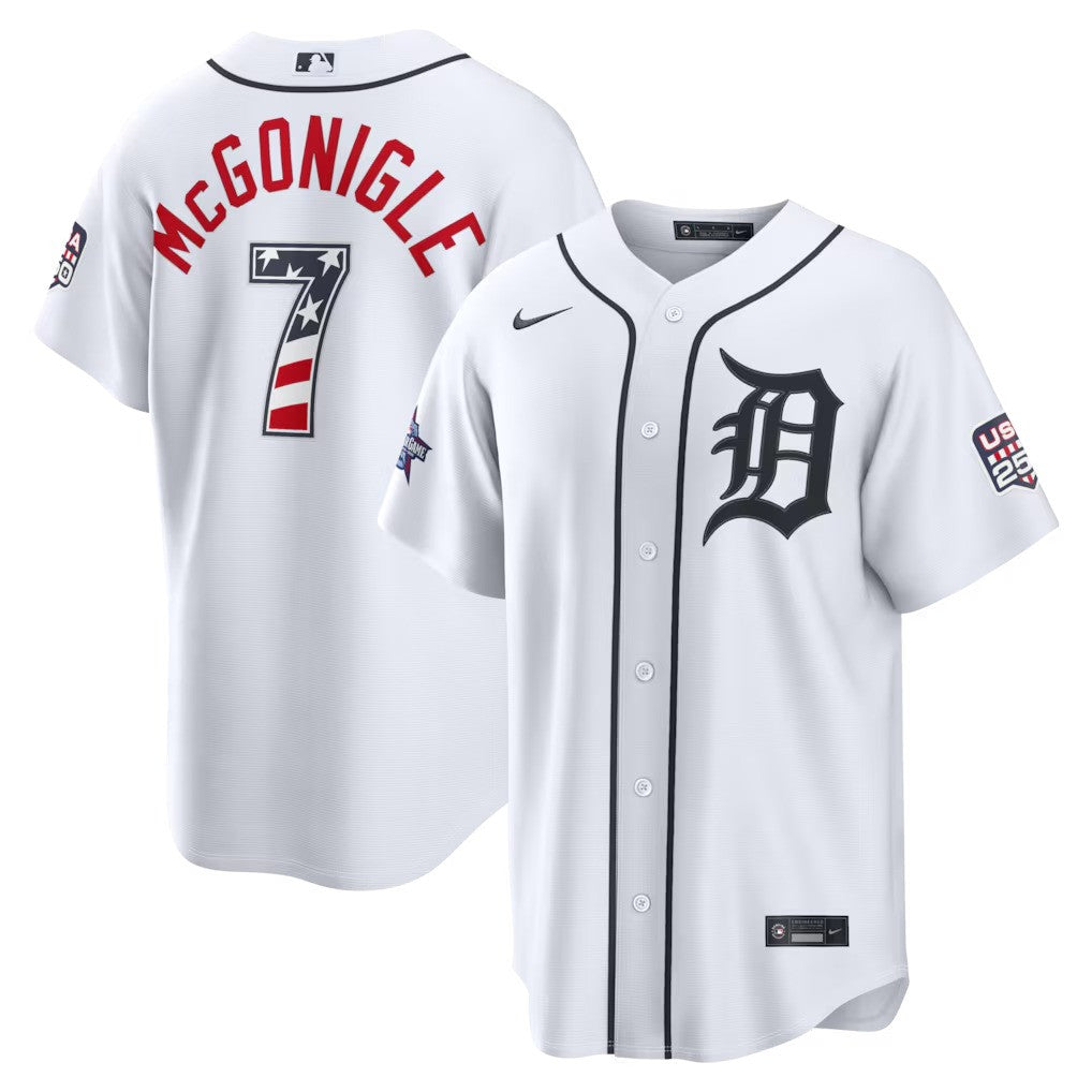 Kevin Mcgonigle #7 Detroit Tigers 2026 Star Edition Stars Stripes Stadium Limited Jersey - White