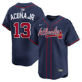 Ronald Acuna Jr #13 Atlanta Braves Alternate Limited Jersey - Navy