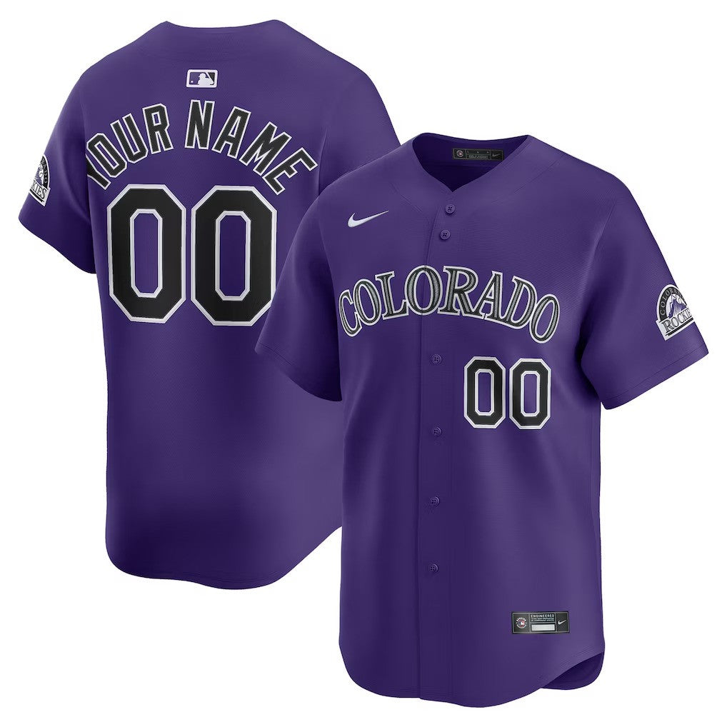 Colorado Rockies Custom Alternate Limited Jersey - Purple
