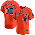 Houston Astros Custom Alternate Limited Jersey - Orange