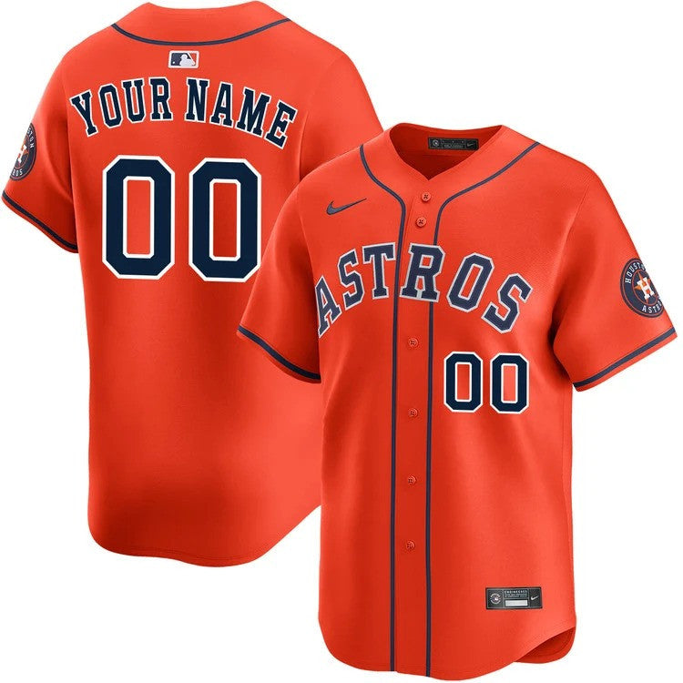 Houston Astros Custom Alternate Limited Jersey - Orange