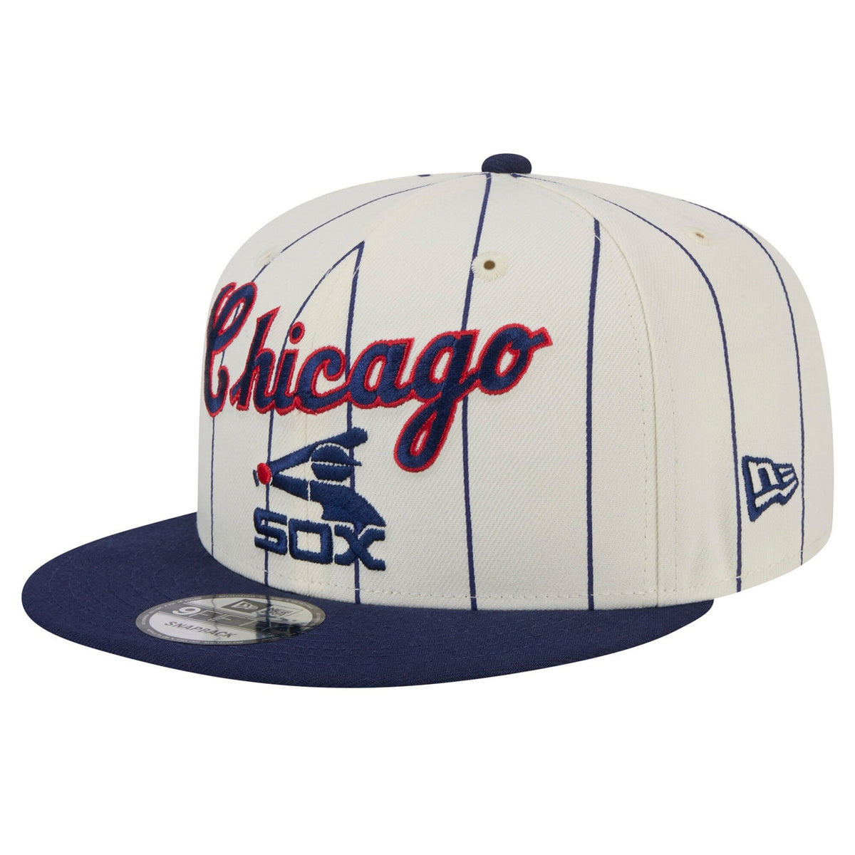 Chicago White Sox New Era Men'S Pinstripe 9Fifty Snapback Hat Limited Jersey - Cream
