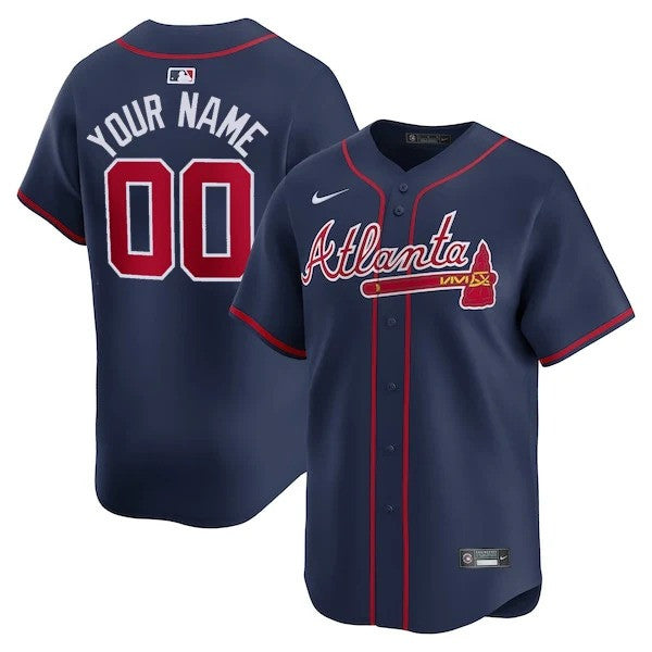 Atlanta Braves Custom Alternate Limited Jersey - Navy