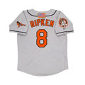 Cal Ripken Jr #8 Baltimore Orioles 2001 Road W Retirement Patch Limited Jersey - Grey
