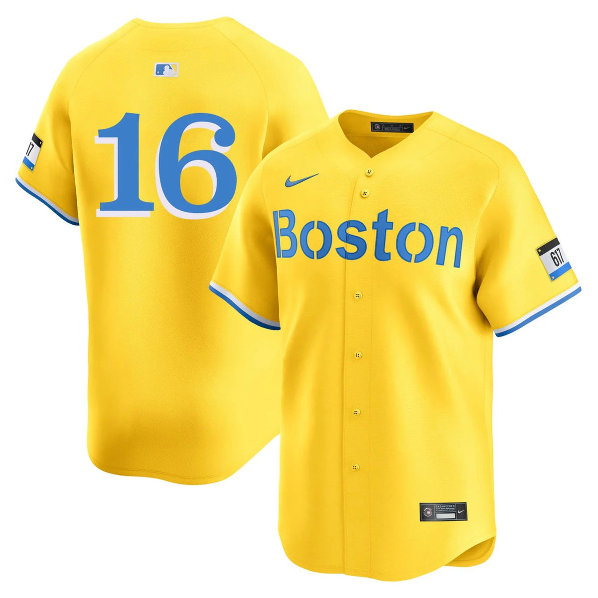 Jarren Duran #16 Boston Red Sox City Connect Limited Jersey - Gold