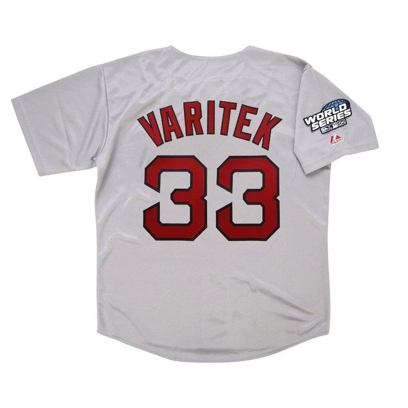 Jason Varitek Boston Red Sox 2004 Road World Series M 2Xl Limited Jersey - Grey