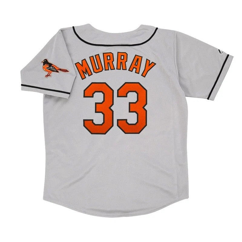 Eddie Murray #33 Baltimore Orioles 1996 Road W Team Patch M 2Xl Limited Jersey - Grey