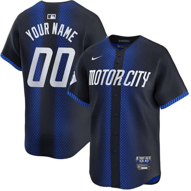 Detroit Tigers Custom City Connect Limited Jersey - Black