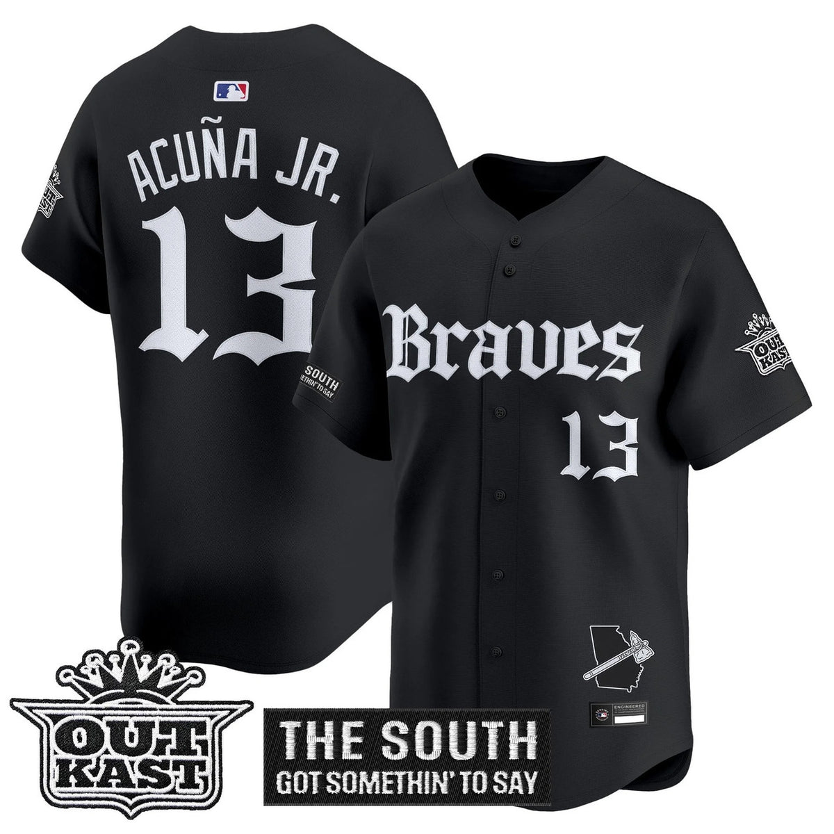 Atlanta Braves Men Gothic South X Outkast Edition Vapor Premier V2 Limited Jersey