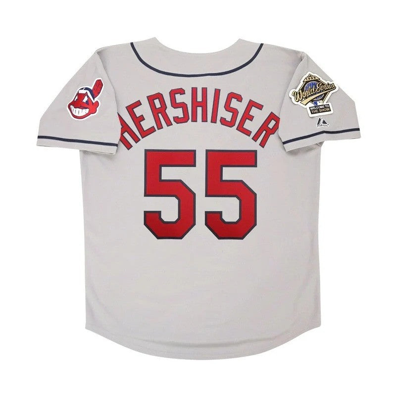Orel Hershiser Cleveland Indians Men 1995 World Series Road M 2Xl Limited Jersey - Grey