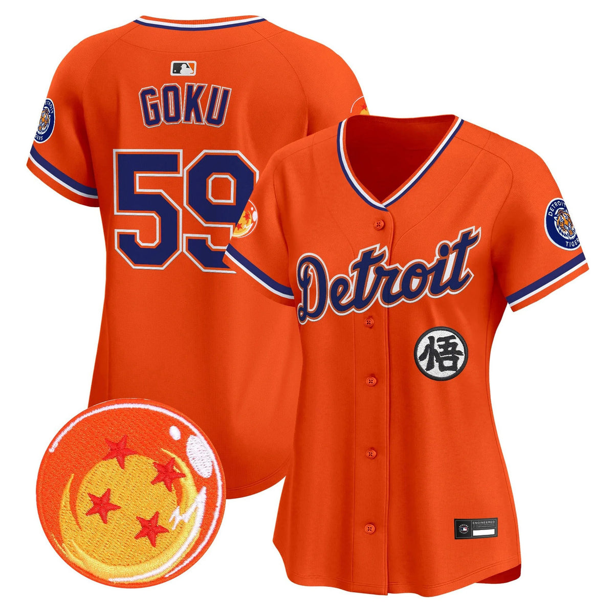 Detroit Tigers Women X Dragon Ball Vapor Premier Limited Jersey