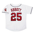 Jim Abbott California Angels Home Throwback W Team Patch Limited Jersey - White