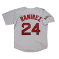 Manny Ramirez #24 Boston Red Sox 2007 Road World Series M 2Xl Limited Jersey - Grey