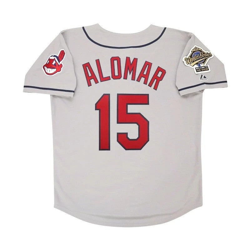 Sandy Alomar Cleveland Indians 1995 World Series Road M 2Xl Limited Jersey - Grey