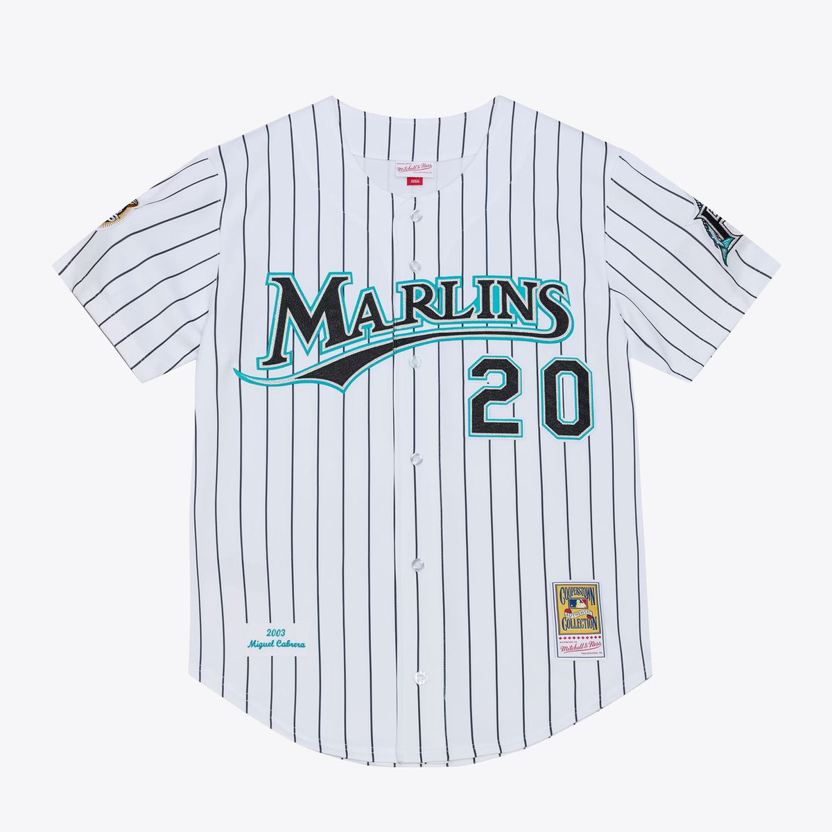 Miguel Cabrera #24 Florida Marlins 2003 World Series Authentic Jersey - White