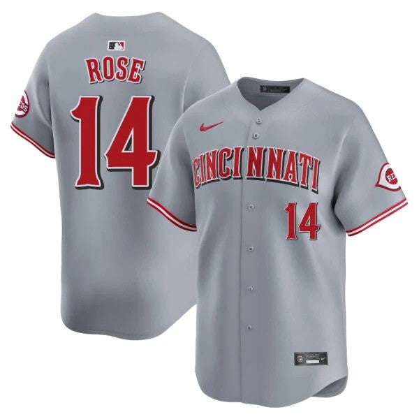 Pete Rose #14 Cincinnati Reds Road Limited Jersey - Gray
