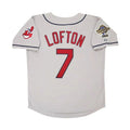 Kenny Lofton #7 Cleveland Indians Men 1995 World Series Road M 2Xl Limited Jersey - Grey