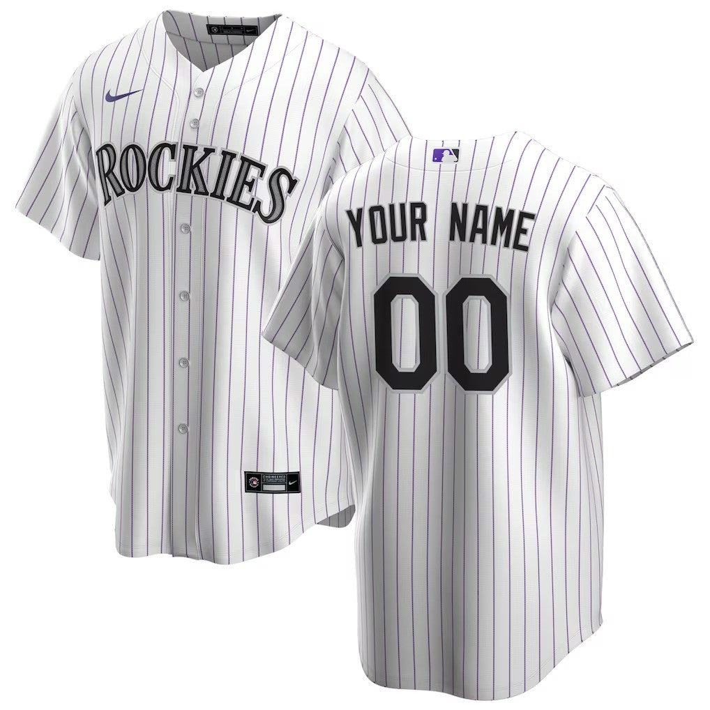 Colorado Rockies Custom Home Limited Jersey - White