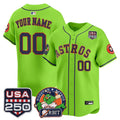 Houston Astros Orbit America Patch Vapor Premier Limited Custom Jersey