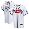 Chris Sale Atlanta Braves 2026 Star Edition Stars Stripes Stadium Limited Jersey - White