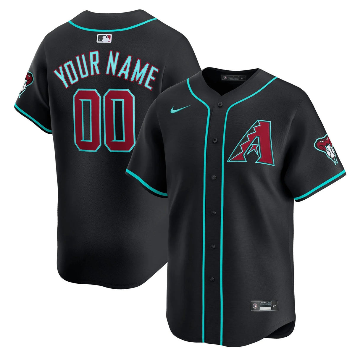 Arizona Diamondbacks Limited Custom Jersey - Black
