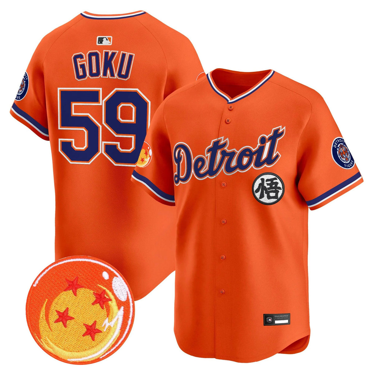 Detroit Tigers Men X Dragon Ball Vapor Premier Limited Jersey