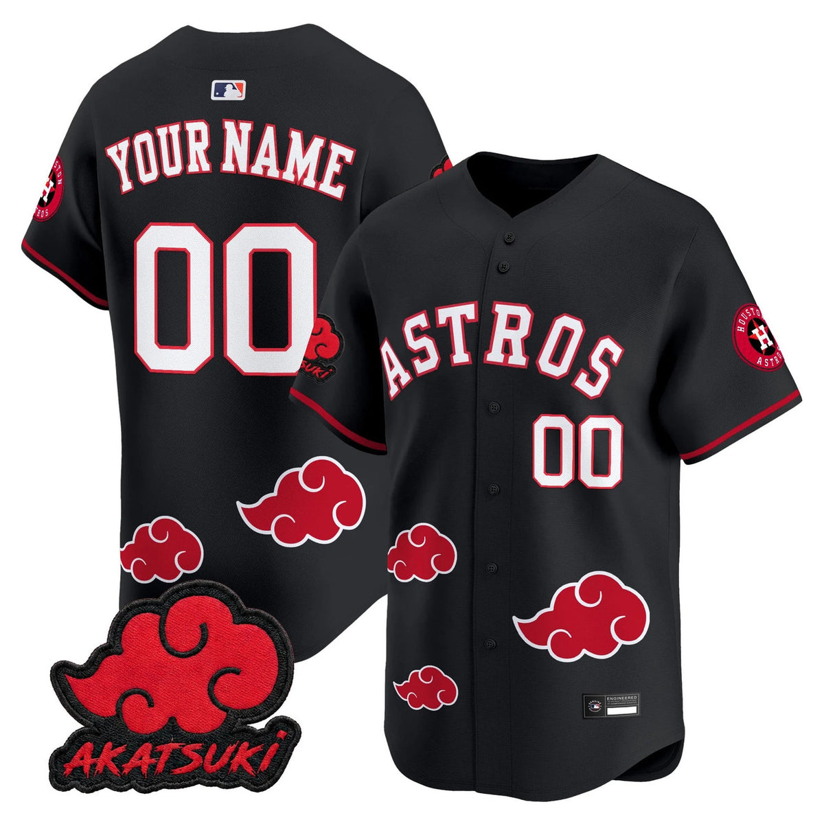 Houston Astros X Naruto Akatsuki Edition Vapor Premier Limited Custom Jersey