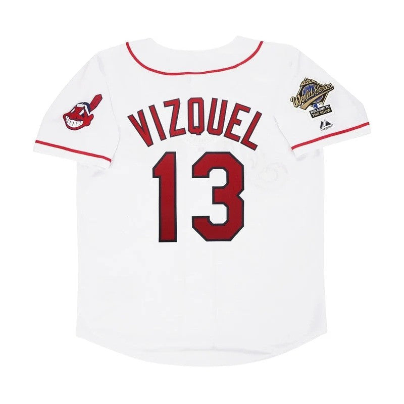 Omar Vizquel Cleveland Indians 1995 Home World Series Limited Jersey - White