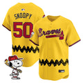 Atlanta Braves Men X Peanuts Vapor Premier Limited Jersey