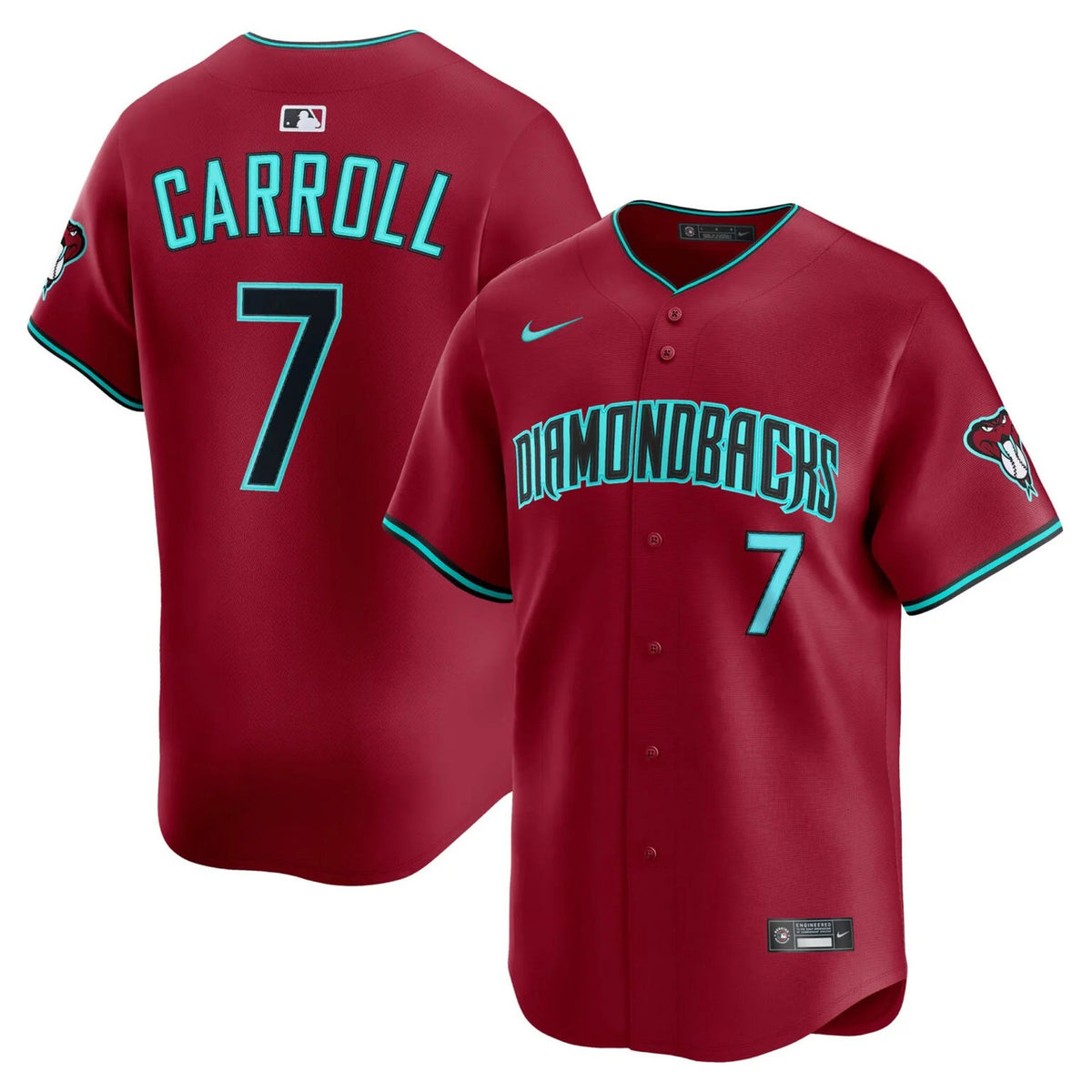 Corbin Carroll #7 Arizona Diamondbacks Alternate Limited Jersey - Red