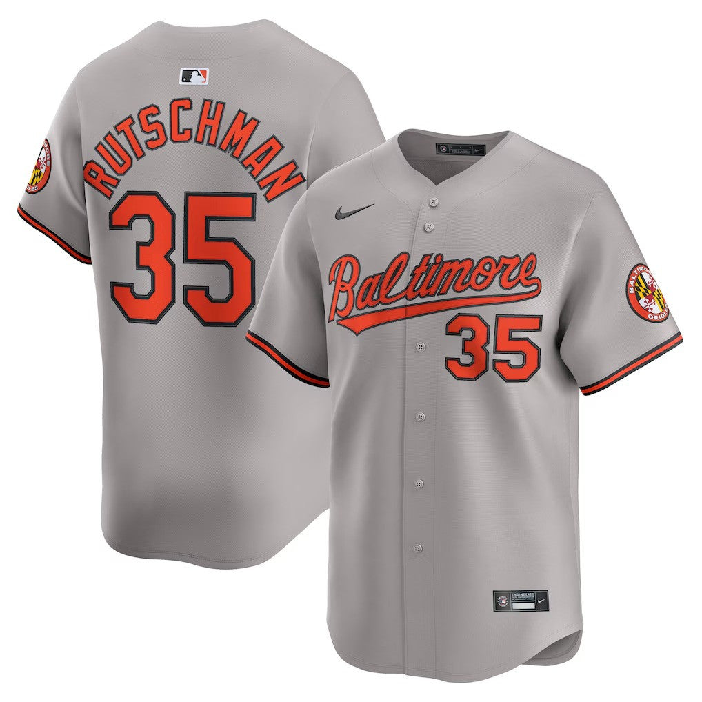 Adley Rutschman #35 Baltimore Orioles Road Limited Jersey - Gray