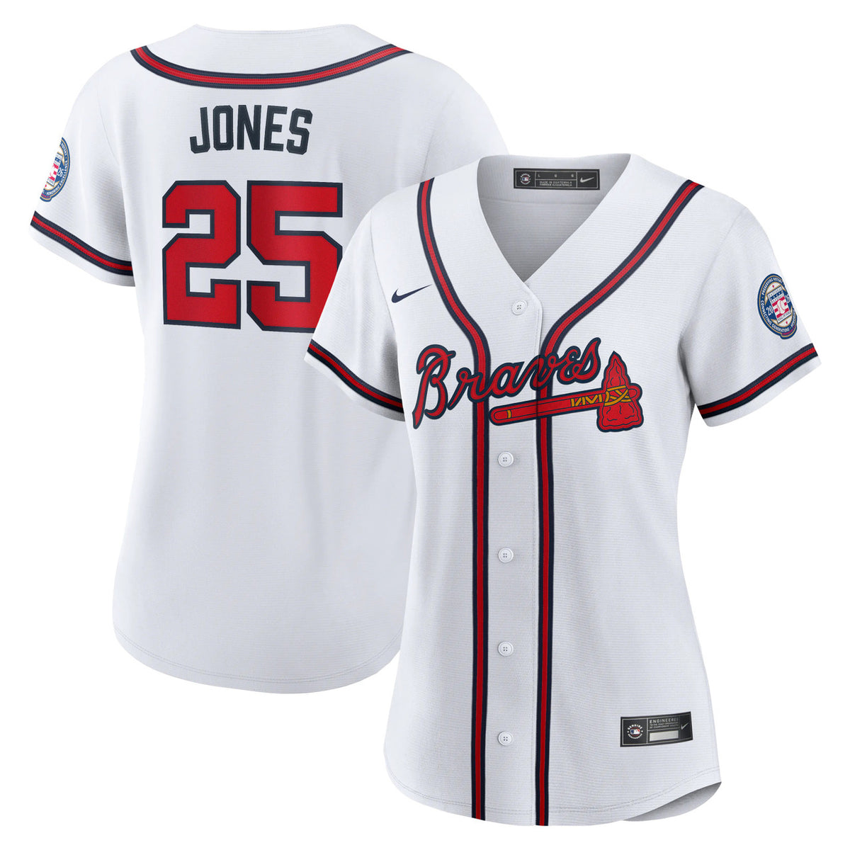 Andruw Jones #25 Atlanta Braves Nike Women'S 2026 Baseball Hall Of Fame Retired Player Limited Jersey - White