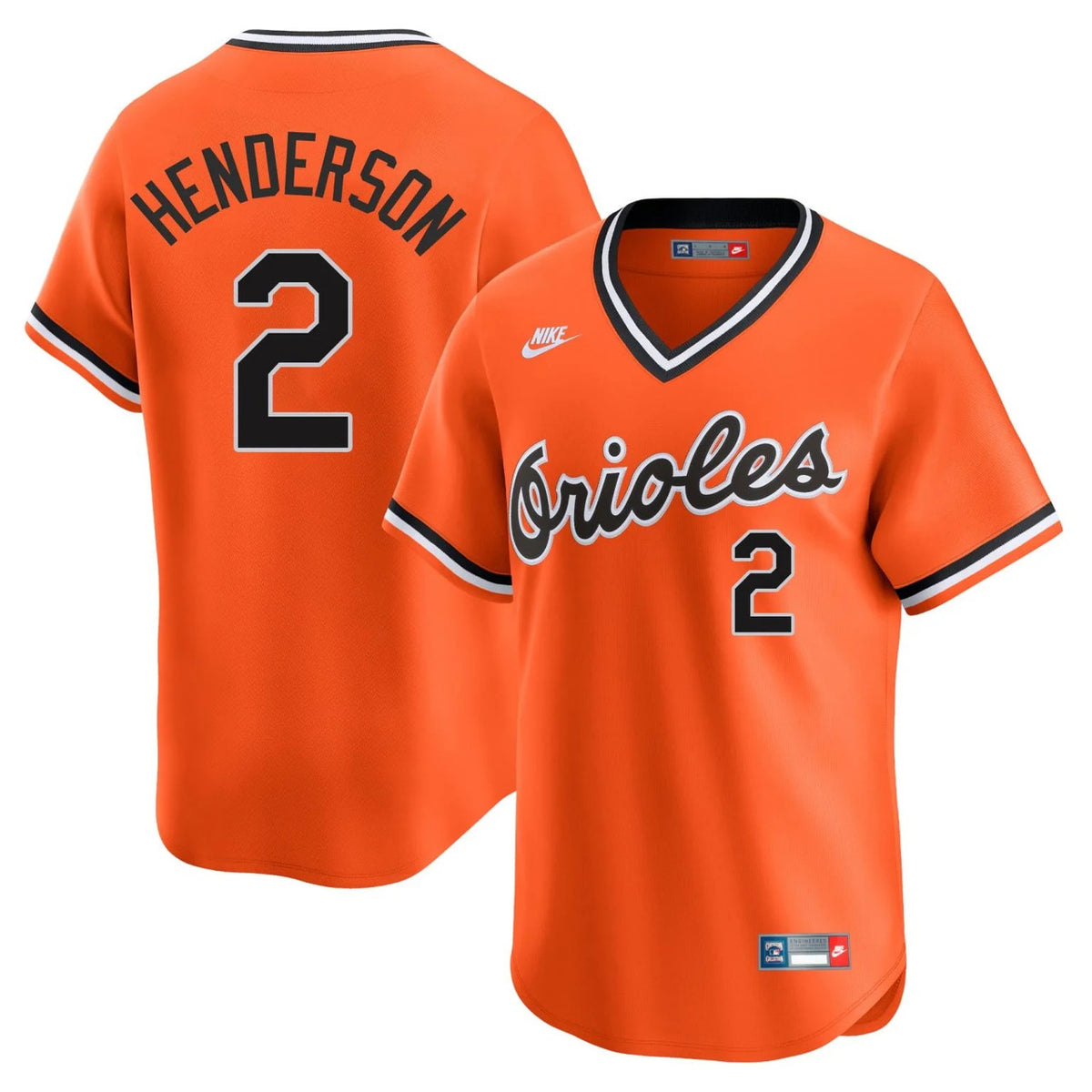 Gunnar Henderson #2 Baltimore Orioles Limited Throwback Jersey - Orange