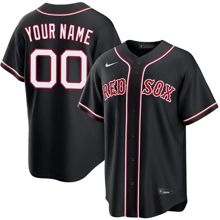 Boston Red Sox Custom Out Black Limited Jersey - Black