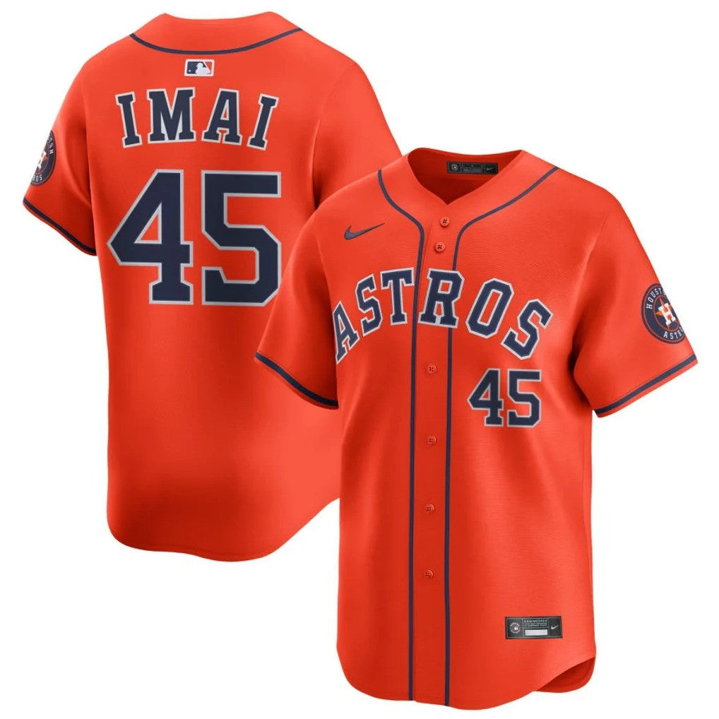 Tatsuya Imai #45 Houston Astros Alternate Limited Jersey - Orange