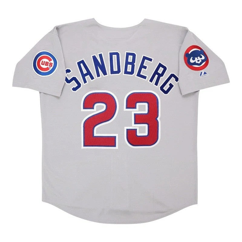 Ryne Sandberg #23 Chicago Cubs 1993 Road W Team Patch M 2Xl Limited Jersey - Grey