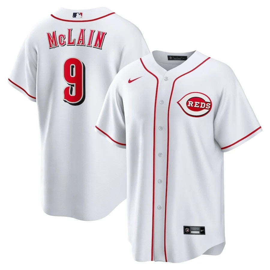 Matt Mclain #9 Cincinnati Reds Home Limited Jersey - White