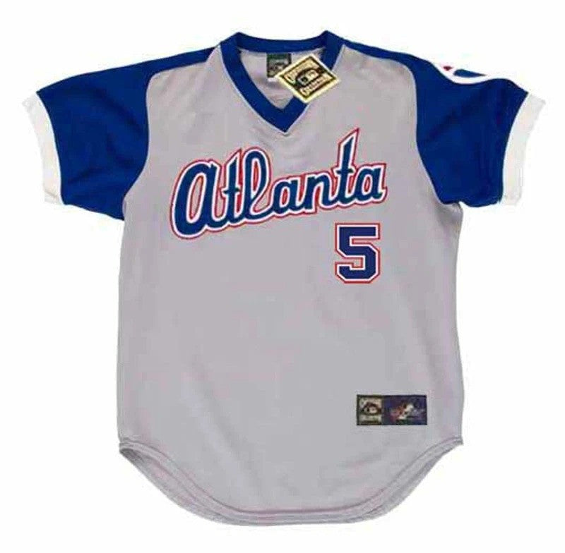Bob Horner Atlanta Braves 1979 Away Limited Throwback Baseball Jersey