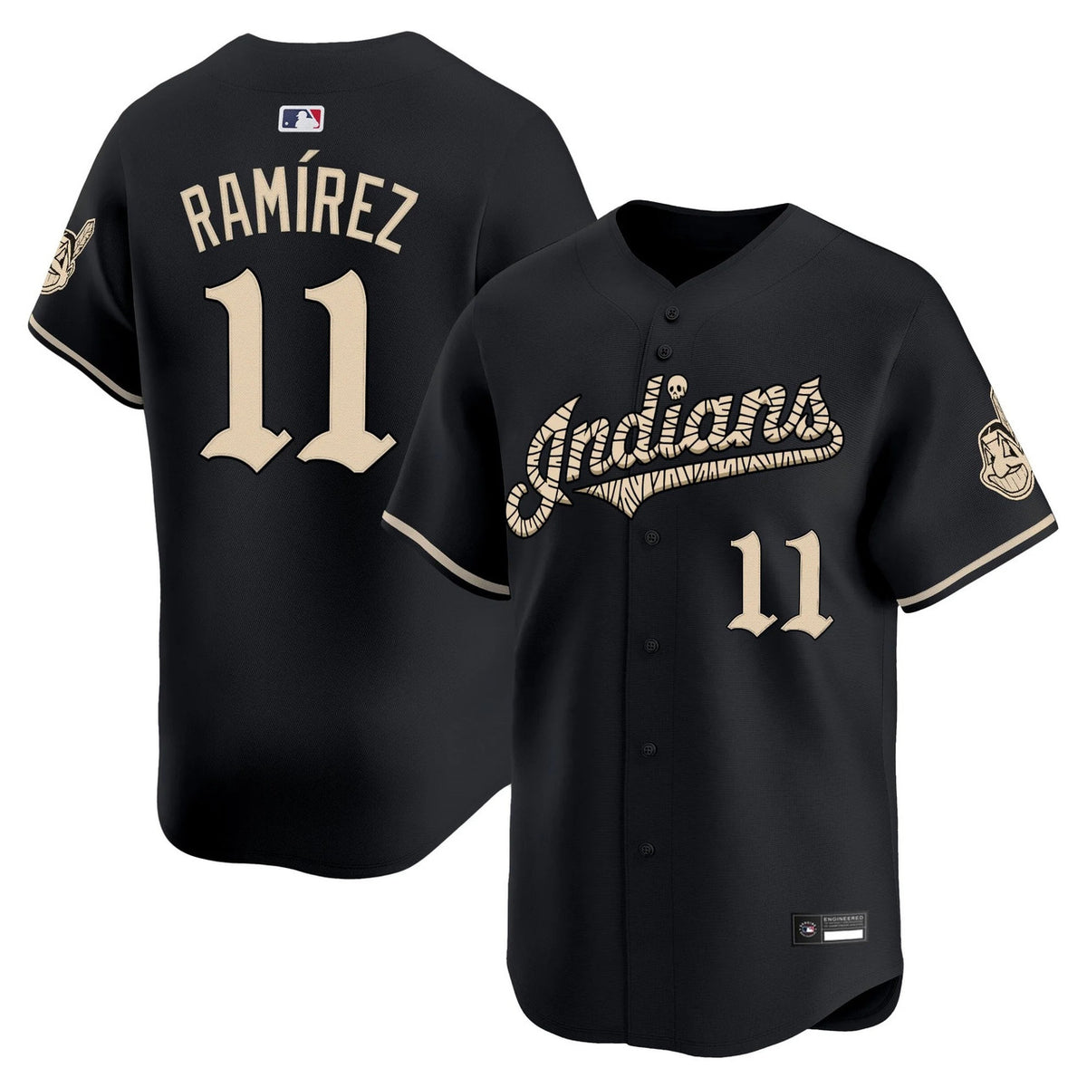 Cleveland Indians Halloween Mummy Edition Vapor Premier Limited Jersey