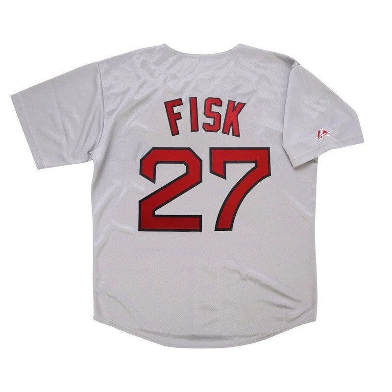 Carlton Fisk #72 Boston Red Sox Road M 2Xl Limited Jersey - Grey