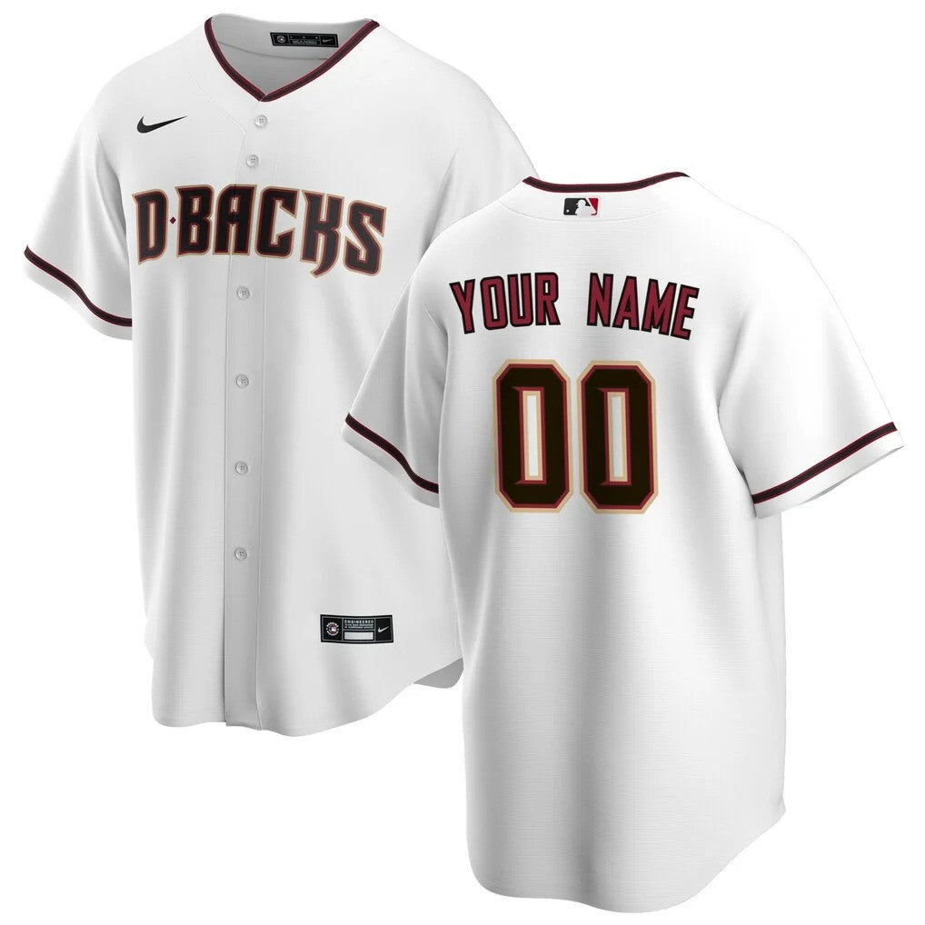 Arizona Diamondbacks Custom Home Limited Jersey - White
