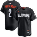 Gunnar Henderson #2 Baltimore Orioles City Connect Limited Jersey - Black