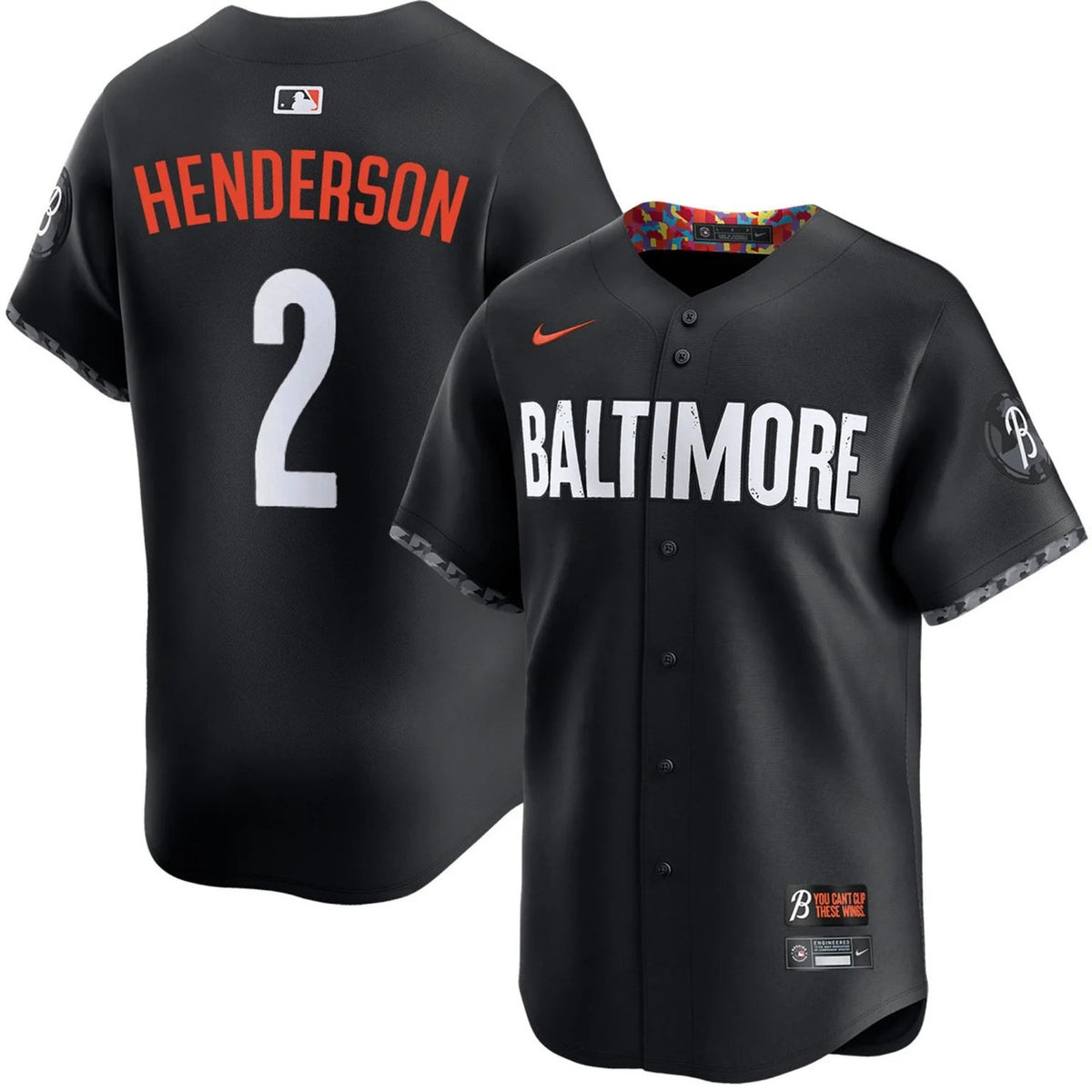 Gunnar Henderson #2 Baltimore Orioles City Connect Limited Jersey - Black
