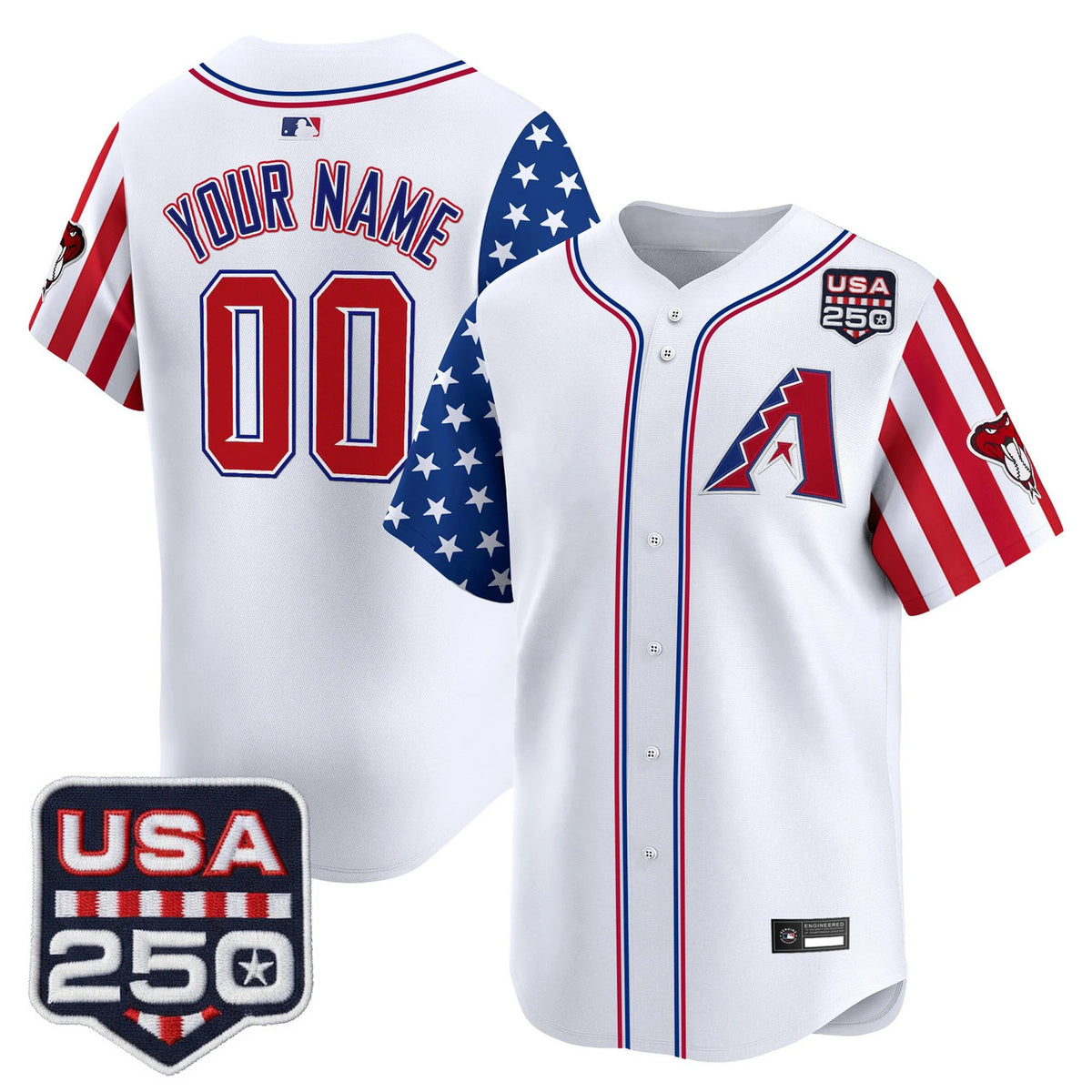 Arizona Diamondbacks America Edition Vapor Premier Limited Custom Jersey