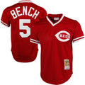 Johnny Bench #5 Cincinnati Reds 1983 Cooperstown Mesh Limited Batting Practice Jersey - Red