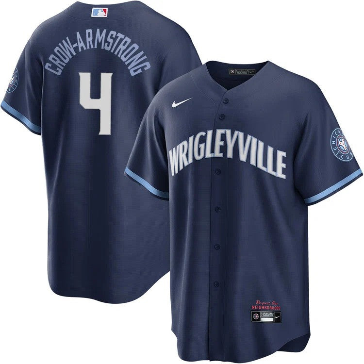 Pete Crow Armstrong #4 Chicago Cubs City Connect Limited Jersey - Navy