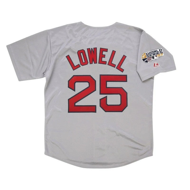 Mike Lowell Boston Red Sox 2007 Road World Series M 2Xl Limited Jersey - Grey