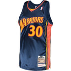 Men's Mitchell & Ness Stephen Curry Navy Golden State Warriors 2009 Hardwood Classics  Jersey