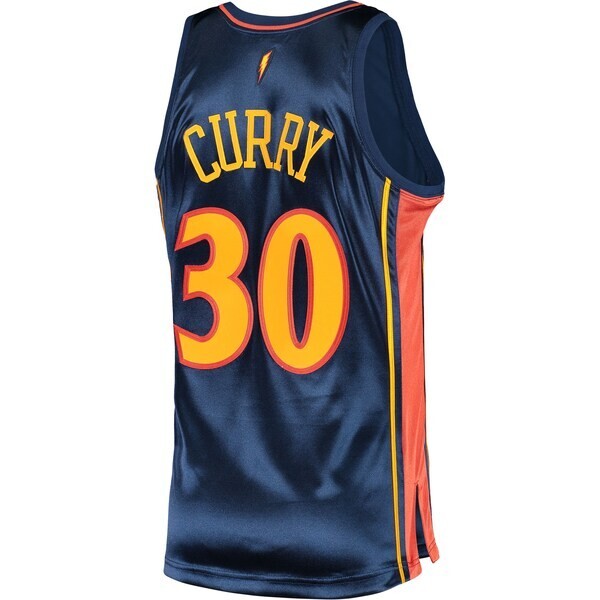 Men's Mitchell & Ness Stephen Curry Navy Golden State Warriors 2009 Hardwood Classics  Jersey