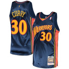Men's Mitchell & Ness Stephen Curry Navy Golden State Warriors 2009 Hardwood Classics  Jersey